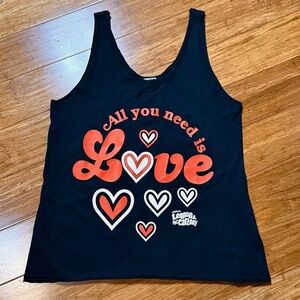 Zumba All You Need Is Love Graphic Black Red Zumba Wear Tank Valentine’s Day XS